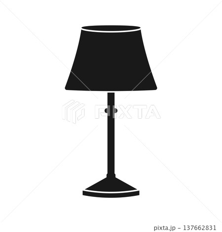 Floor lamp icon in flat style. Bulb silhouette vector illustration on isolated background. Light bulb sign business concept. Floor lamp icon in flat style. Bulb silhouette vector illustration on isolated background. Light bulb sign business concept. 137662831