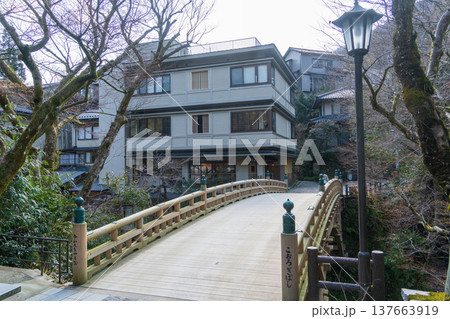 山代温泉のこおろぎ橋（石川県・加賀市） 137663919