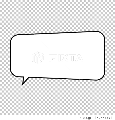 Simple rounded square speech bubble illustration Simple rounded square speech bubble illustration 137665351