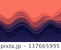 Abstract Coral and Navy Blue Gradient Wave Forms Illuminated Gently 137665995