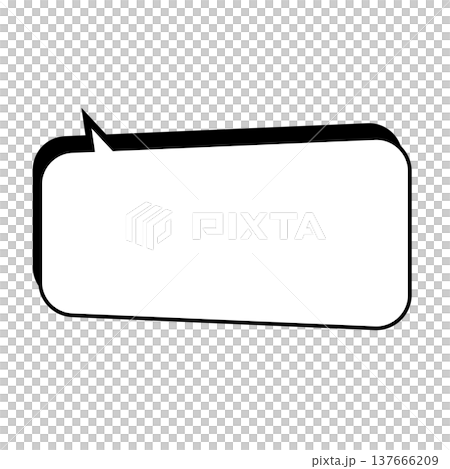 Simple rounded square speech bubble illustration Simple rounded square speech bubble illustration 137666209