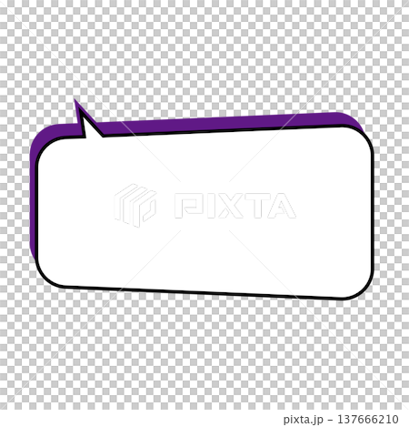 Simple rounded square speech bubble illustration Simple rounded square speech bubble illustration 137666210
