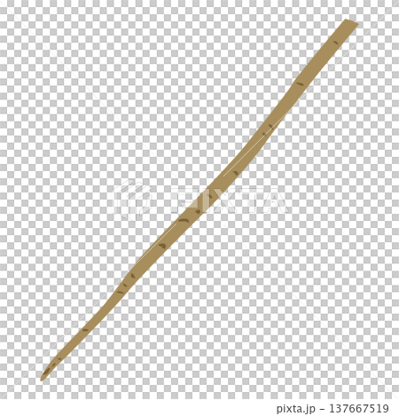 Simple illustration material of the vegetable/ingredient "burdock root". Simple illustration material of the vegetable/ingredient "burdock root". 137667519