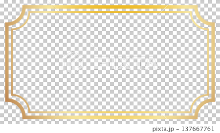 Simple gold line frame, 16:9 aspect ratio. Simple gold line frame, 16:9 aspect ratio. 137667761