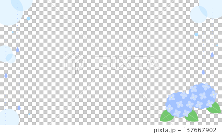 以雨季為主題的繡球花框 以雨季為主題的繡球花框 137667902