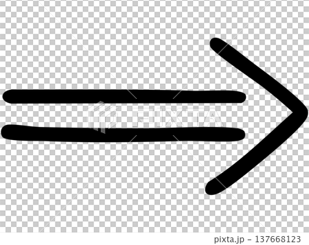 雙線手繪箭頭的插圖(2,黑色) 雙線手繪箭頭的插圖(2,黑色) 137668123