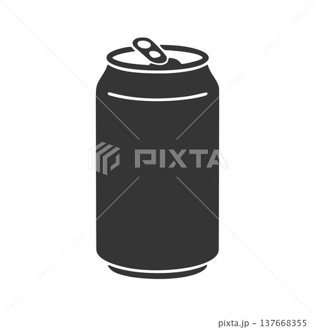 空き缶のシルエットアイコン 137668355