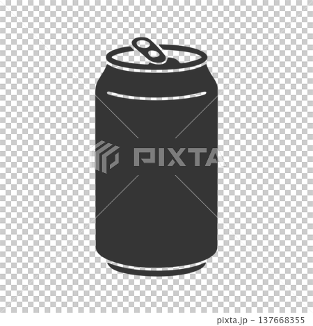 空き缶のシルエットアイコン 137668355