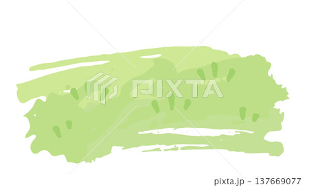 絵の具で描いたような草原の背景イラスト_薄い 137669077