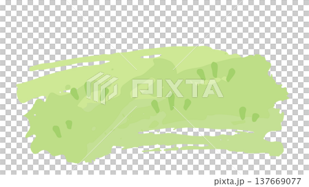 絵の具で描いたような草原の背景イラスト_薄い 137669077