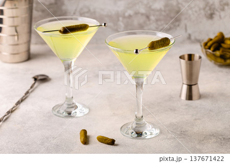 Dill Pickle Martini Vodka. Dill Pickle Martini Vodka. 137671422