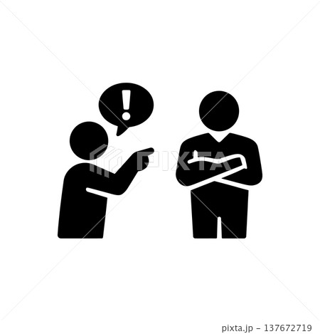 Confrontation and Hostile Accusation Icon Confrontation and Hostile Accusation Icon 137672719