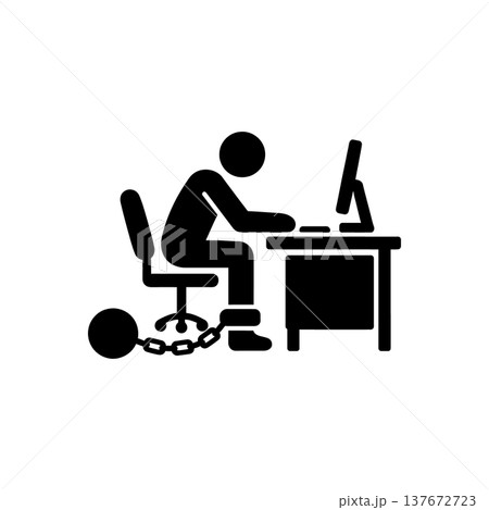 Forced Labor Debt Bondage Icon Forced Labor Debt Bondage Icon 137672723