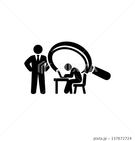 Intrusive Micromanagement Oversight Icon Intrusive Micromanagement Oversight Icon 137672724