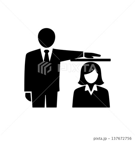 Gender Discrimination Glass Ceiling Icon Gender Discrimination Glass Ceiling Icon 137672756