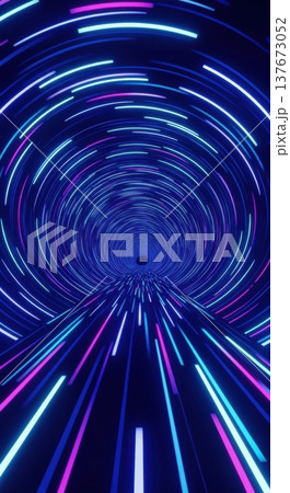 Futuristic Glowing Blue Light Tunnel Cyberspace 3D Background Futuristic Glowing Blue Light Tunnel Cyberspace 3D Background 137673052