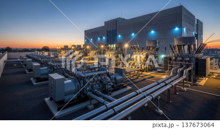 Massive Power Infrastructure and Generators for AI Data Center Facility 137673064