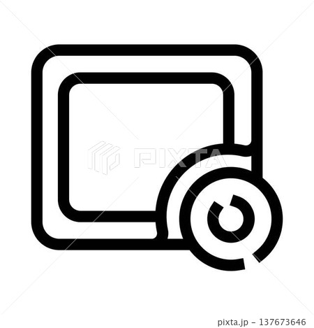 Screen casting icon showing technology and connectivity Screen casting icon showing technology and connectivity 137673646