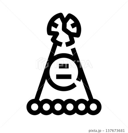 Party hat icon celebrating a special life occasion 137673681