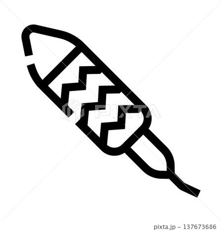Firework rocket icon for celebration event design 137673686