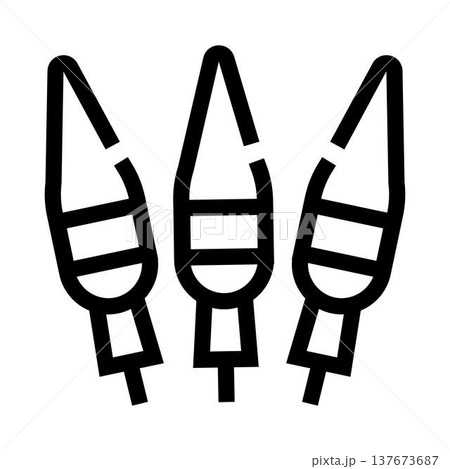 Rocket launching toward space exploration icon concept Rocket launching toward space exploration icon concept 137673687