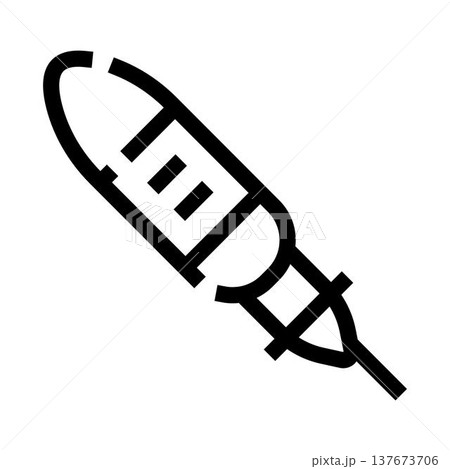 Calligraphy pen tool icon for writing and education 137673706
