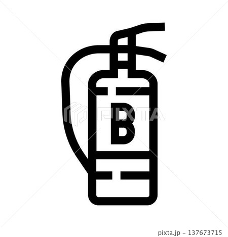 Fire extinguisher type b outline symbol 137673715