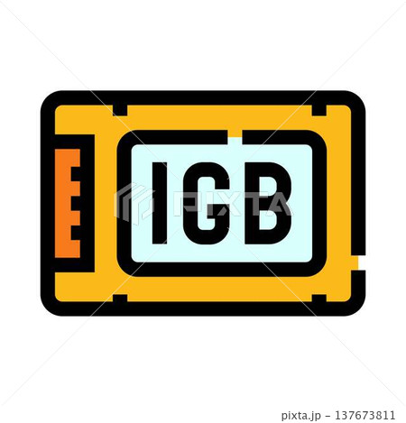 Sd card memory storage gigabyte technology icon 137673811