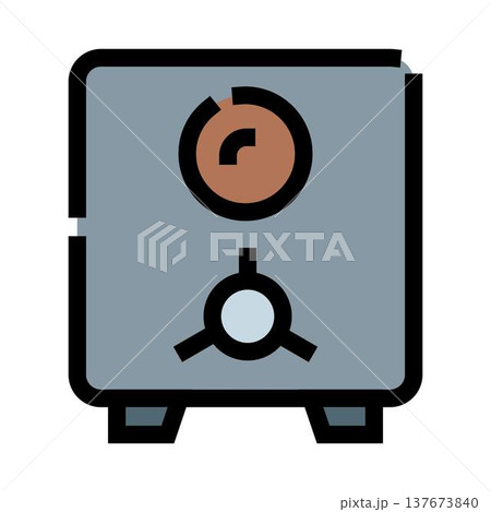 Safe box securing finance property icon concept 137673840