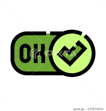 Confirming task with toggle switch approval icon Confirming task with toggle switch approval icon 137674010