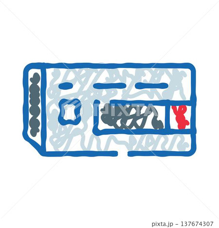 Event admission pass abstract doodle line art Event admission pass abstract doodle line art 137674307