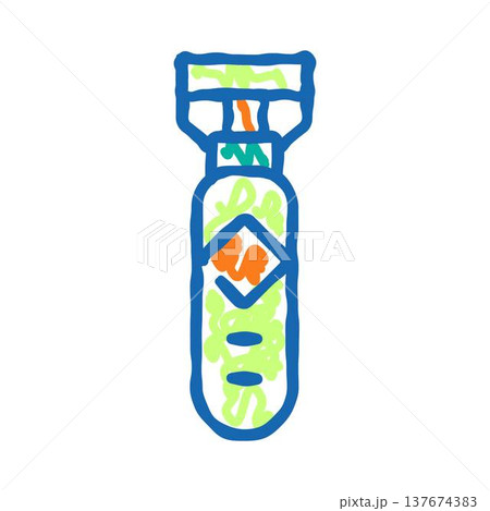Electric razor grooming appliance doodle drawing illustration 137674383