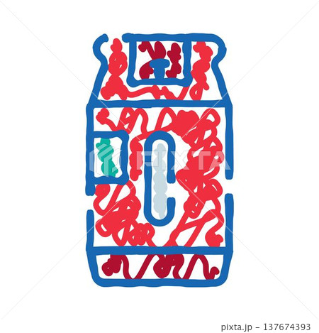 Hand drawn scribbled house icon concept doodle 137674393