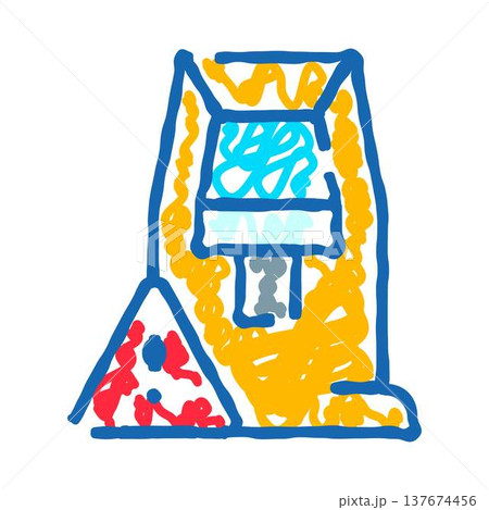 Hand drawn espresso machine doodle icon design Hand drawn espresso machine doodle icon design 137674456