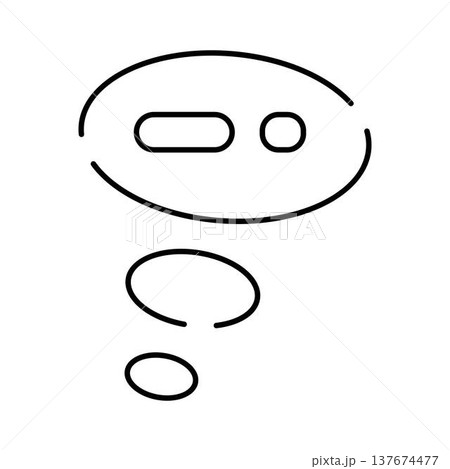 Thought bubble icon representing communication and ideas 137674477