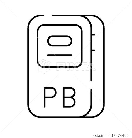 Lead metal ingot block symbol illustration 137674490
