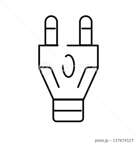 Electric power plug line art icon concept Electric power plug line art icon concept 137674527