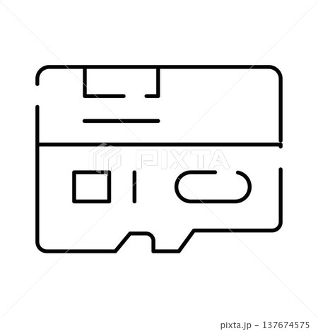 Micro sd memory card digital data storage icon Micro sd memory card digital data storage icon 137674575