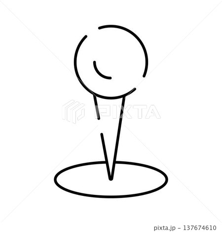 Pushpin marking destination location on map icon Pushpin marking destination location on map icon 137674610