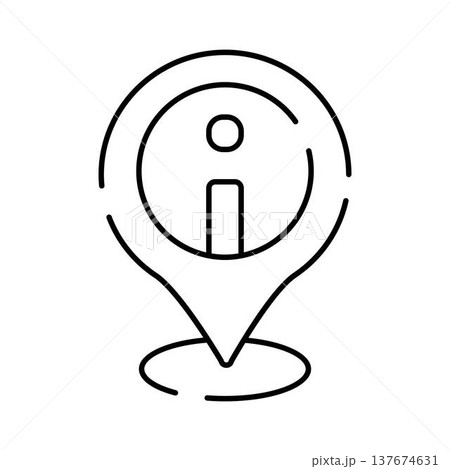 Location pin showing information and help guide concept 137674631