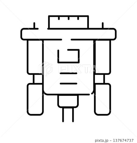 Computer video graphics array port connector icon 137674737