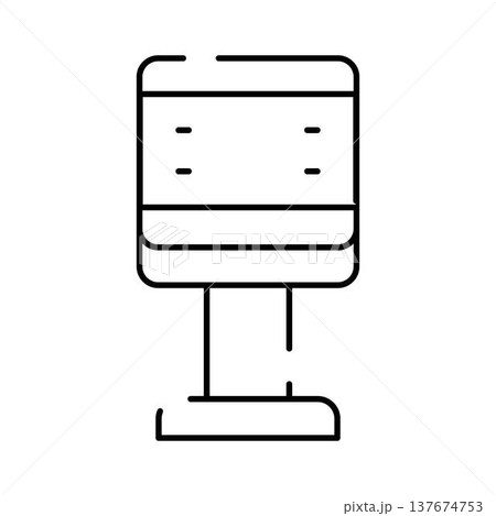 Bus stop sign identifying public transport information 137674753
