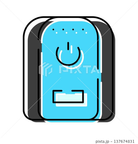 Portable power bank charging mobile device color icon Portable power bank charging mobile device color icon 137674831