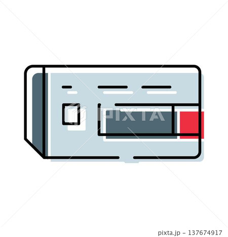 Boarding pass ticket for airport travel and vacation 137674917