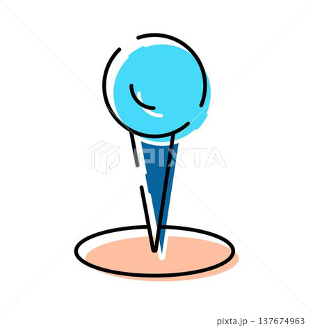 Pin marker pointing destination on conceptual map Pin marker pointing destination on conceptual map 137674963
