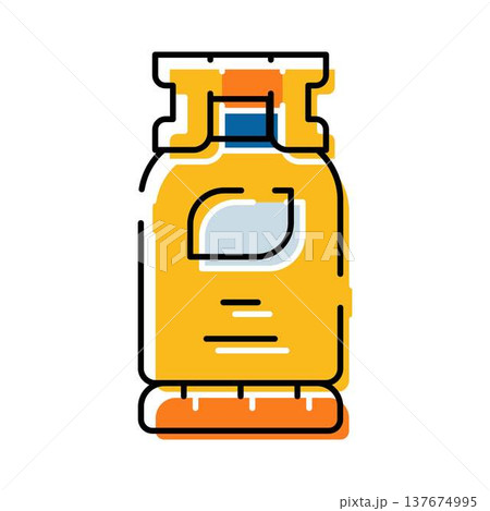 Gas cylinder icon showing fuel energy container Gas cylinder icon showing fuel energy container 137674995