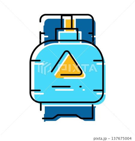 Gas cylinder storing fuel energy icon concept 137675004