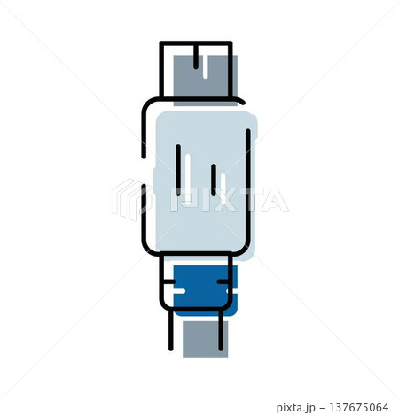 Usb plug connector linking technology and data transfer 137675064