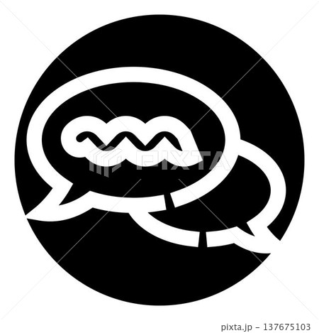 Chat speech bubbles icon communicating online messages 137675103