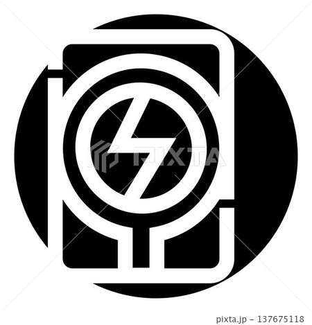 Electric battery charge power symbol icon graphic Electric battery charge power symbol icon graphic 137675118